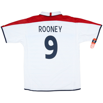 2003-05 England Home Shirt Rooney #9 (XL)