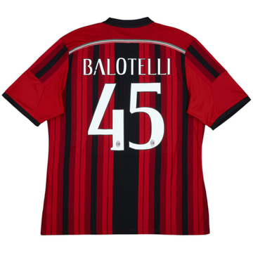 2014-15 AC Milan Home Shirt Balotelli #45 - 10/10 - (XL)