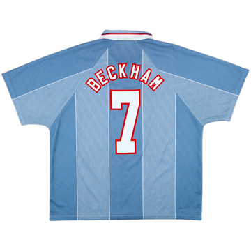 1996-97 England Away Shirt Beckham #7 - 8/10 - (XXL)