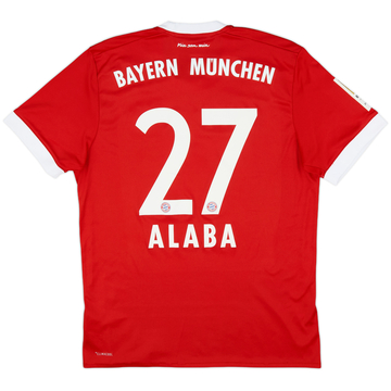 2017-18 Bayern Munich Home Shirt Alaba #27 - 7/10 - (M)