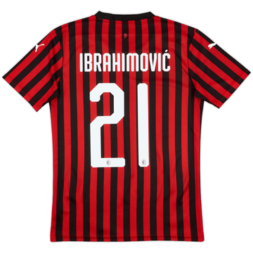 2019-20 AC Milan Home Shirt Ibrahimovic #21 - 6/10 - (S)