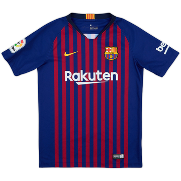 2018-19 Barcelona Home Shirt - 8/10 - (L.Boys)