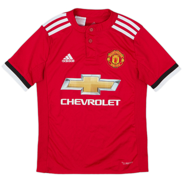 2017-18 Manchester United Home Shirt - 10/10 - (S.Boys)