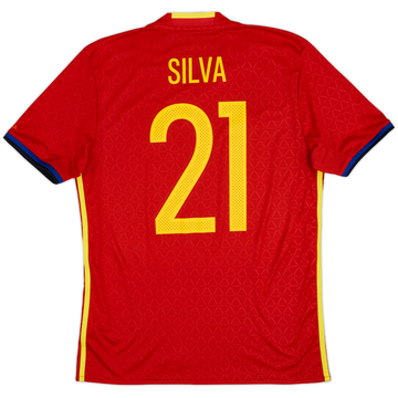 2016-17 Spain Home Shirt Silva #21 - 10/10 - (M)