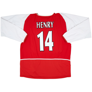 2002-04 Arsenal Home L/S Shirt Henry #14 - 7/10 - (XXL)