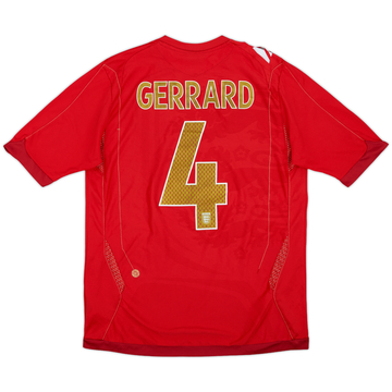 2006-08 England Away Shirt Gerrard #4 - 6/10 - (M)