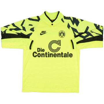 1991-92 Borussia Dortmund Home L/S Shirt - 9/10 - (M)