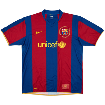 2007-08 Barcelona Home Shirt #10 - 6/10 - (XL)