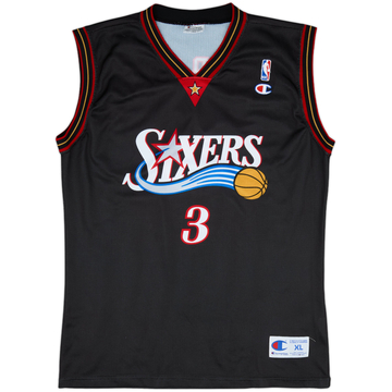 2000-06 Philadelphia 76ers Iverson #3 Champion Away Jersey - 9/10 - (XL)