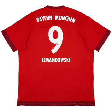 2015-16 Bayern Munich Home Shirt Lewandowski #9 - 5/10 - (XXL)