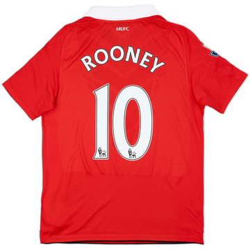 2010-11 Manchester United Home Shirt Rooney #10 - 7/10 - (XL.Boys)