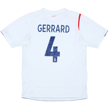2005-07 England Home Shirt Gerrard #4 - 8/10 - (L)