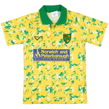 1992-94 Norwich Home Shirt - 7/10 - (L.Boys)