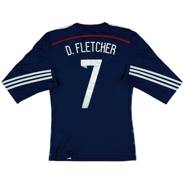 2014-15 Scotland Player Issue Home L/S Shirt D. Fletcher #7 - 5/10 - (S)