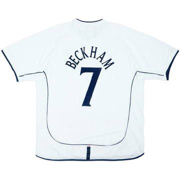 2001-03 England Home Shirt Beckham #7 - 7/10 - (XXL)