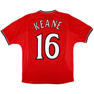 2000-02 Manchester United Home Shirt Keane #16 - 9/10 - (Y)