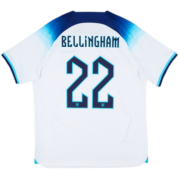 2022-23 England Home Shirt Bellingham #22 - 8/10 - (L)