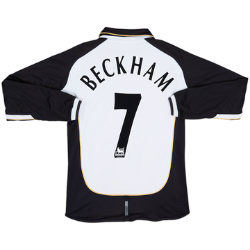 2001-02 Manchester United Centenary Away/Third L/S Shirt Beckham #7 - 8/10 - (S)