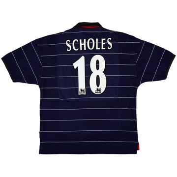 1999-00 Manchester United Away Shirt Scholes #18 - 9/10 - (XL)