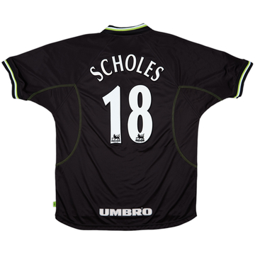 1998-99 Manchester United Third Shirt Scholes #18 - 8/10 - (XL)