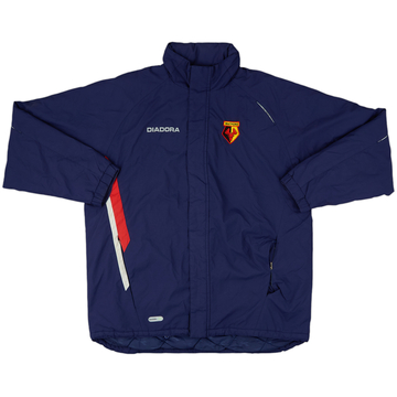 2005-06 Watford Diadora Hooded Padded Bench Coat - 7/10 - (L)