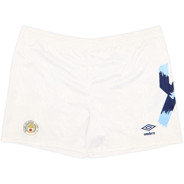 1991-93 Manchester City Home Shorts - 5/10 - (L)