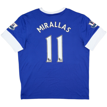 2012-13 Everton Home Shirt Mirallas #11 - 7/10 - (XL)