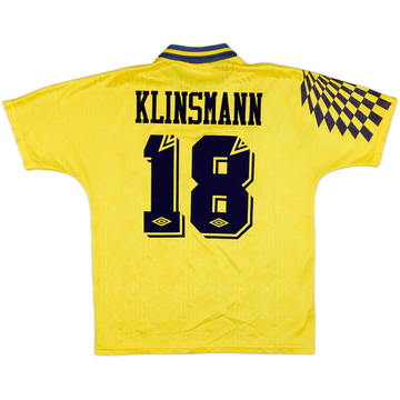 1991-95 Tottenham Away Shirt Klinsmann #18 - 8/10 - (L)