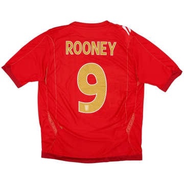 2006-08 England Away Shirt Rooney #9 - 8/10 - (L)