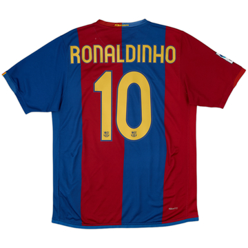 2006-07 Barcelona Home Shirt Ronaldinho #10 - 7/10 - (M)