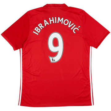 2016-17 Manchester United Home Shirt Ibrahimovic #9 - 7/10 - (L)