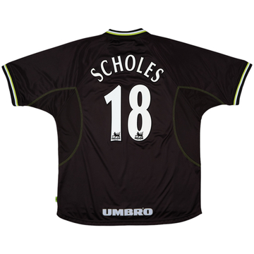 1998-99 Manchester United Third Shirt Scholes #18 - 8/10 - (XXL)
