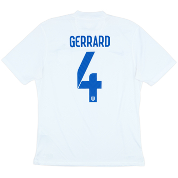 2014-15 England Authentic Home Shirt Gerrard #4 - 8/10 - (XL)