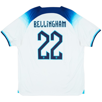 2022-23 England Home Shirt Bellingham #22 - 7/10 - (XL)
