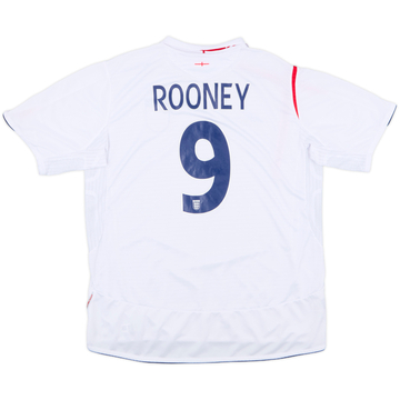 2005-07 England Home Shirt Rooney #9 - 6/10 - (XL)