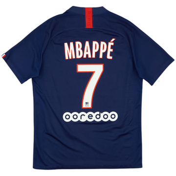 2019-20 Paris Saint-Germain Home Shirt Mbappe #7 - 7/10 - (M)