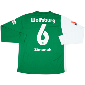 2006-07 Wolfsburg Home L/S Shirt Simunek #6 - 6/10 - (XL)