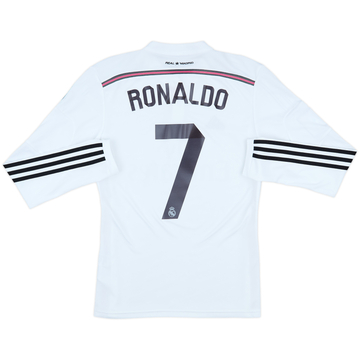 2014-15 Real Madrid Home L/S Shirt Ronaldo #7 - 8/10 - (S)