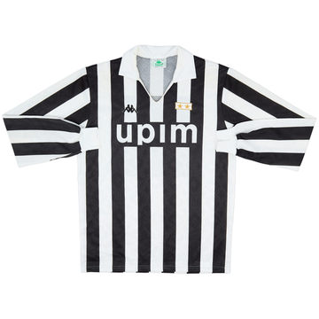 1989-90 Juventus Home L/S Shirt - 9/10 - (XL)