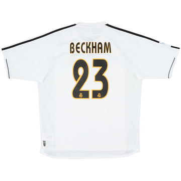 2003-04 Real Madrid Home Shirt Beckham #23 - 10/10 - (L)