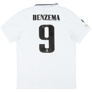 2022-23 Real Madrid Home Shirt Benzema #9 - 8/10 - (L)