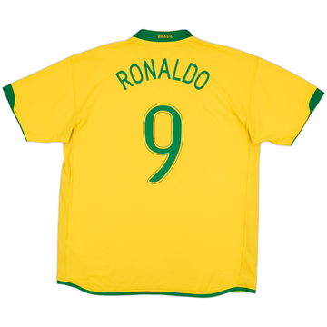 2006-08 Brazil Home Shirt Ronaldo #9 - 6/10 - (XXL)