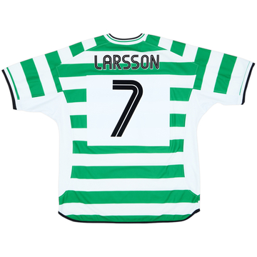 2001-03 Celtic Home Shirt Larsson #7 - 8/10 - (S)