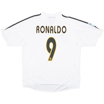 2004-05 Real Madrid Home Shirt Ronaldo #9 - 8/10 - (L)