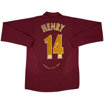 2005-06 Arsenal Home L/S Shirt Henry #14 - 7/10 - (L)