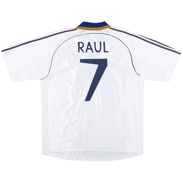 1998-00 Real Madrid Home Shirt Raul #7 - 9/10 - (L)