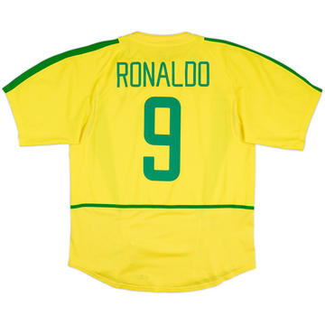 2002-04 Brazil Home Shirt Ronaldo #9 - 5/10 - (L)