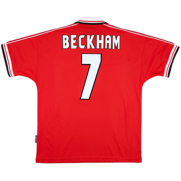 1998-00 Manchester United Home Shirt Beckham #7 - 10/10 - (L)