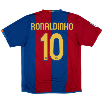 2006-07 Barcelona Home Shirt Ronaldinho #10 - 8/10 - (L)