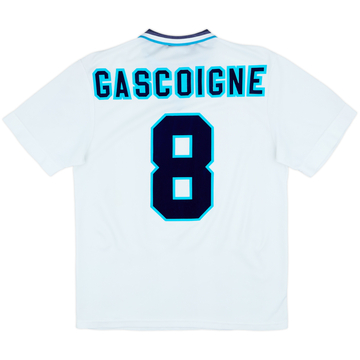 1995-97 England Home Shirt Gascoigne #8 - 9/10 - (L)